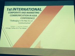 1st International Marketing and Communication in Asia Conference
